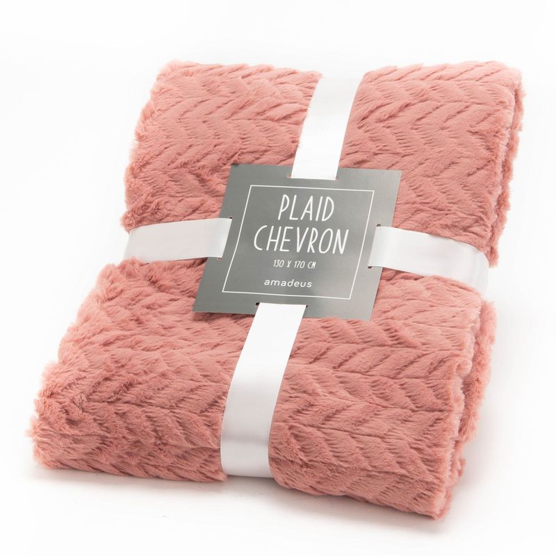 MANTA CHEVRON ROSEE 130x170