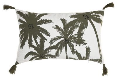 COJIN BLANCO PALMERAS RECTANGULAR