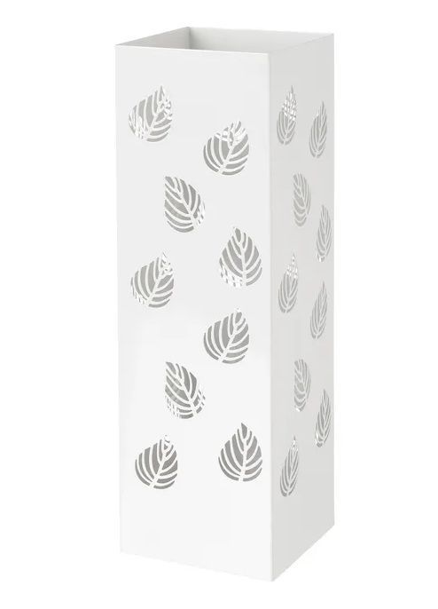 PARAGÜERO METAL BLANCO HOJAS