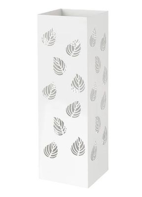 PARAGÜERO METAL BLANCO HOJAS