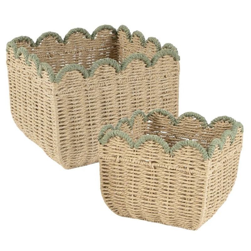 SET 2 CESTOS ONDAS BICOLOR