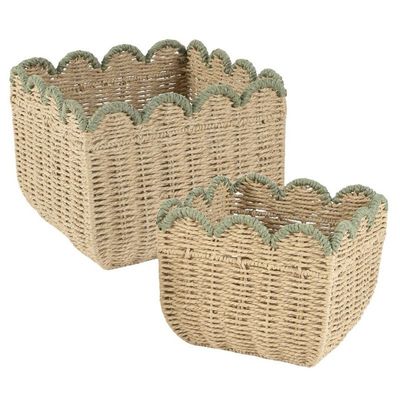 SET 2 CESTOS ONDAS BICOLOR