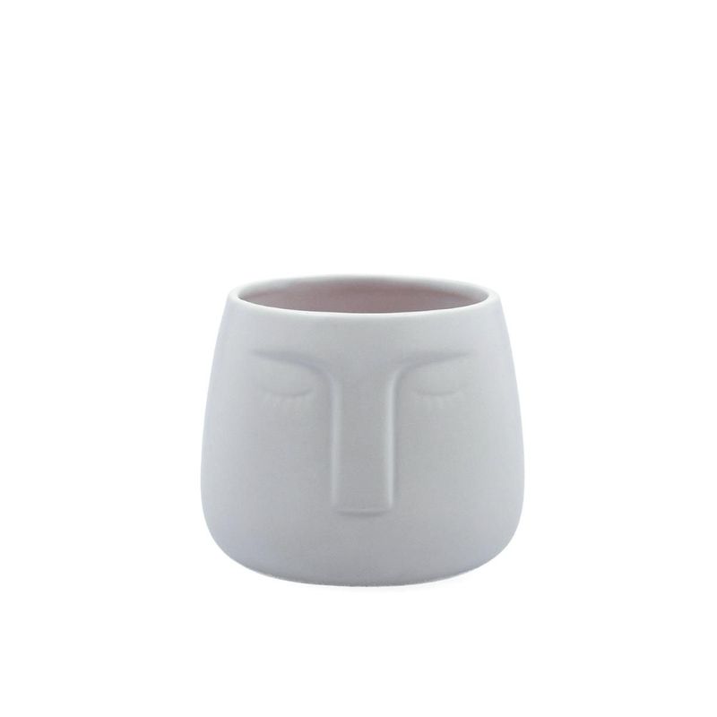 MACETERO CARA CERAMICO