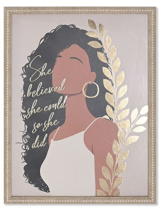 CUADRO LIENZO CRISTAL MUJER