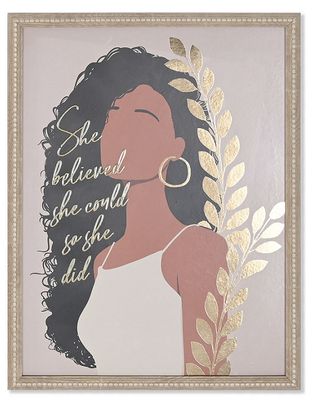 CUADRO LIENZO CRISTAL MUJER