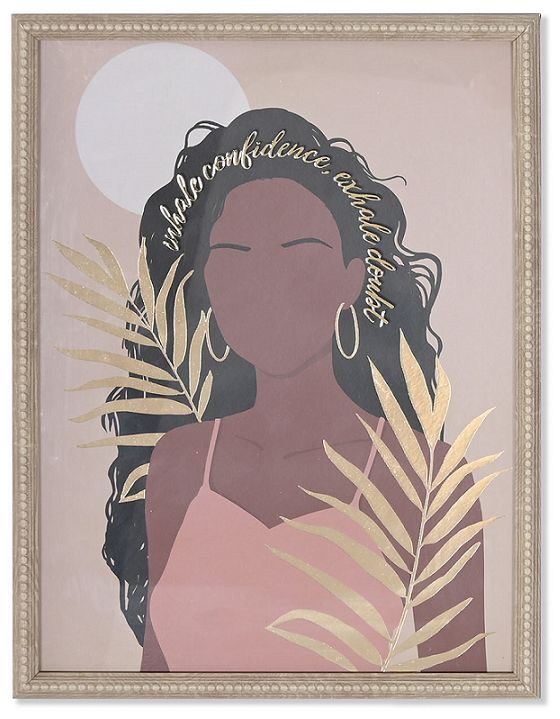 CUADRO LIENZO CRISTAL MUJER