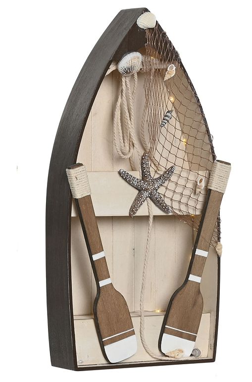 BARCA MARRON MADERA LED