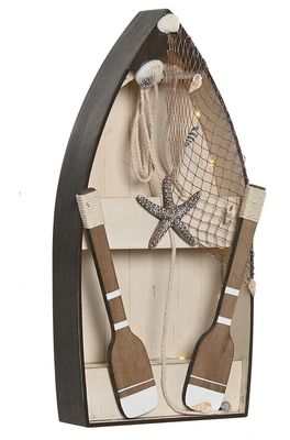 BARCA MARRON MADERA LED