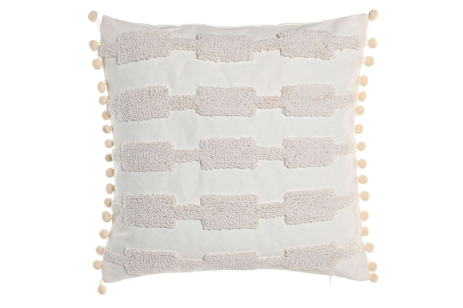 COJIN BORDADO CREMA 30X50