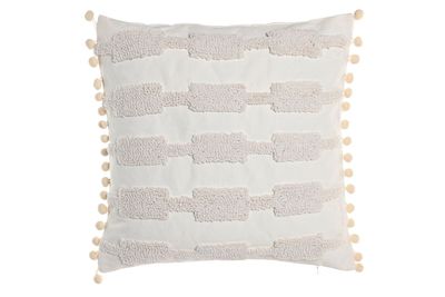 COJIN BORDADO CREMA 30X50