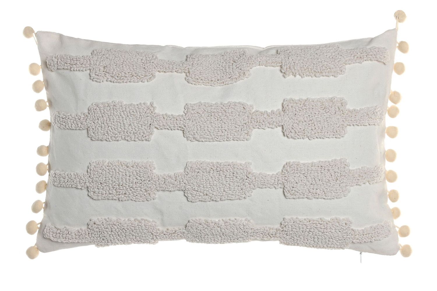 COJIN BORDADO CREMA 30X50