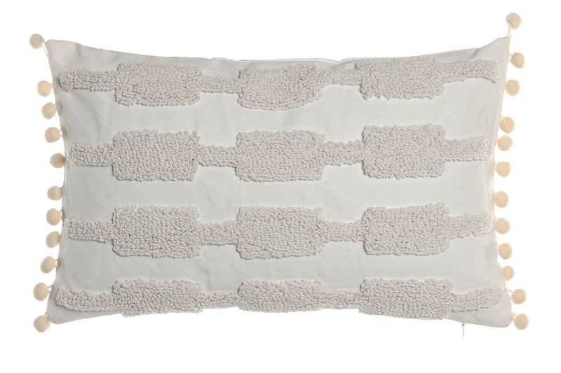 COJIN BORDADO CREMA 30X50