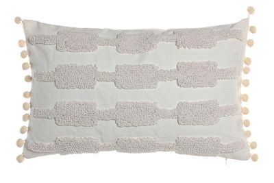 COJIN BORDADO CREMA 30X50