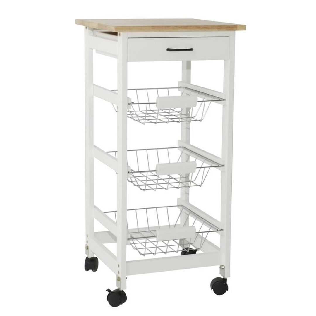 CARRO AUXILIAR DE COCINA BLANCO