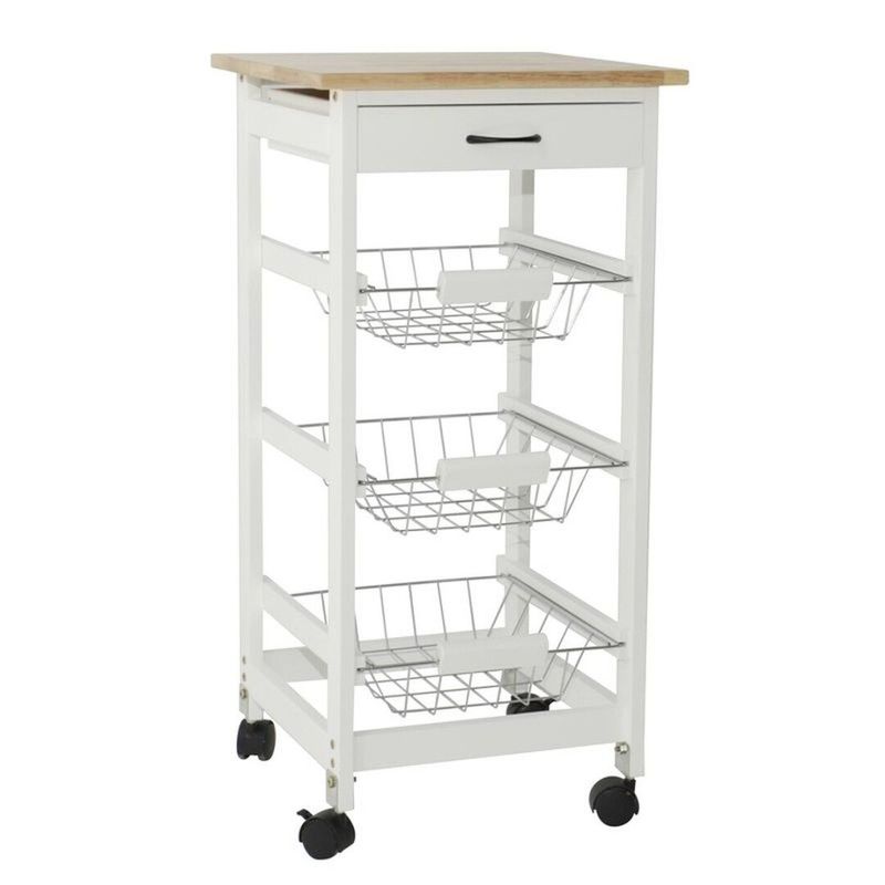 CARRO AUXILIAR DE COCINA BLANCO