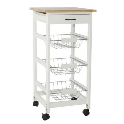 CARRO AUXILIAR DE COCINA BLANCO