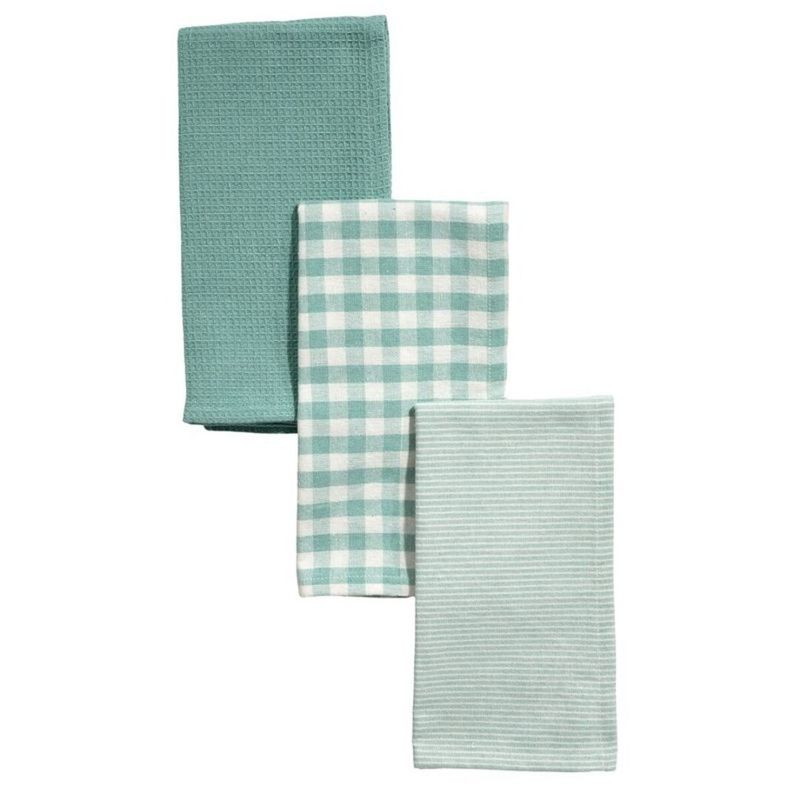 JUEGO DE 3 PAÑOS TURQUESA