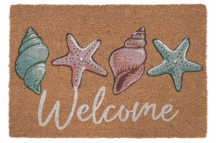 FELPUDO FIBRA COCO GOMA WELCOME CONCHAS