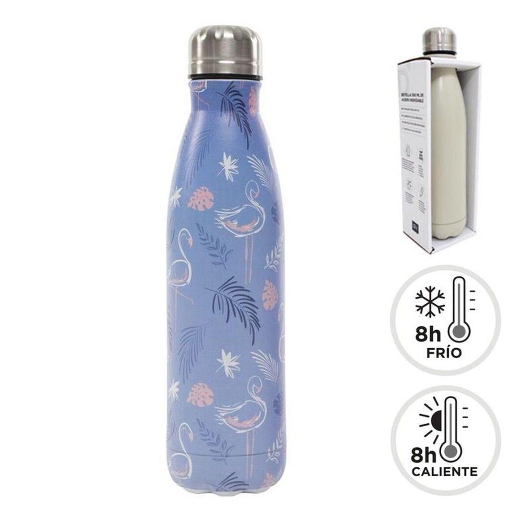 BOTELLA ACERO INOX. 500ML FLAMENCOS