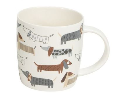 TAZA PERRO SALCHICA BLANCA