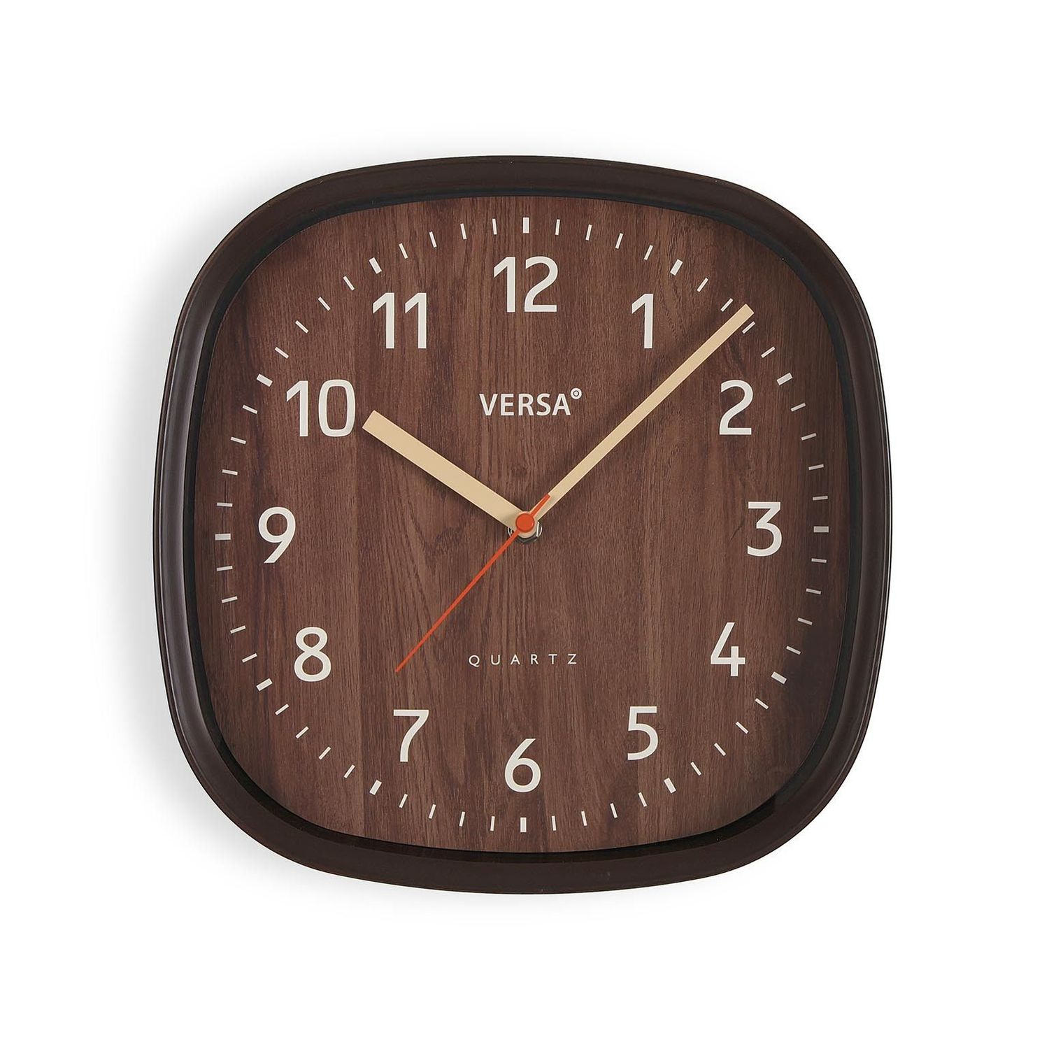 RELOJ DE PARED CUADRADO MADERA OSC 31CM