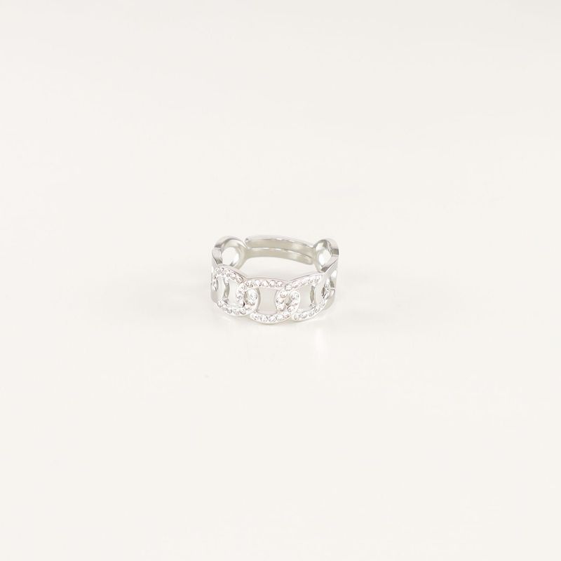 ANILLO CADENA PLATEADO