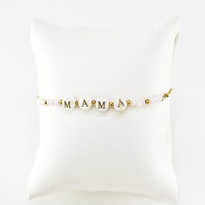 PULSERA MAMA CON NACAR Y PIEDRAS