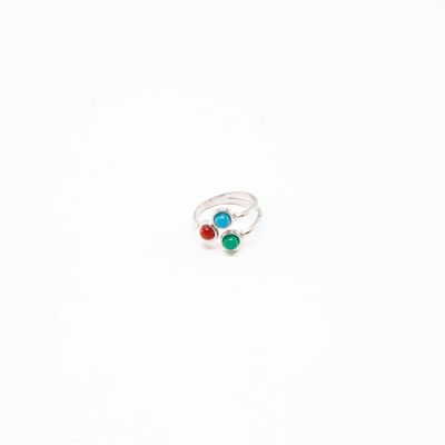 ANILLO PIEDRAS COLORES