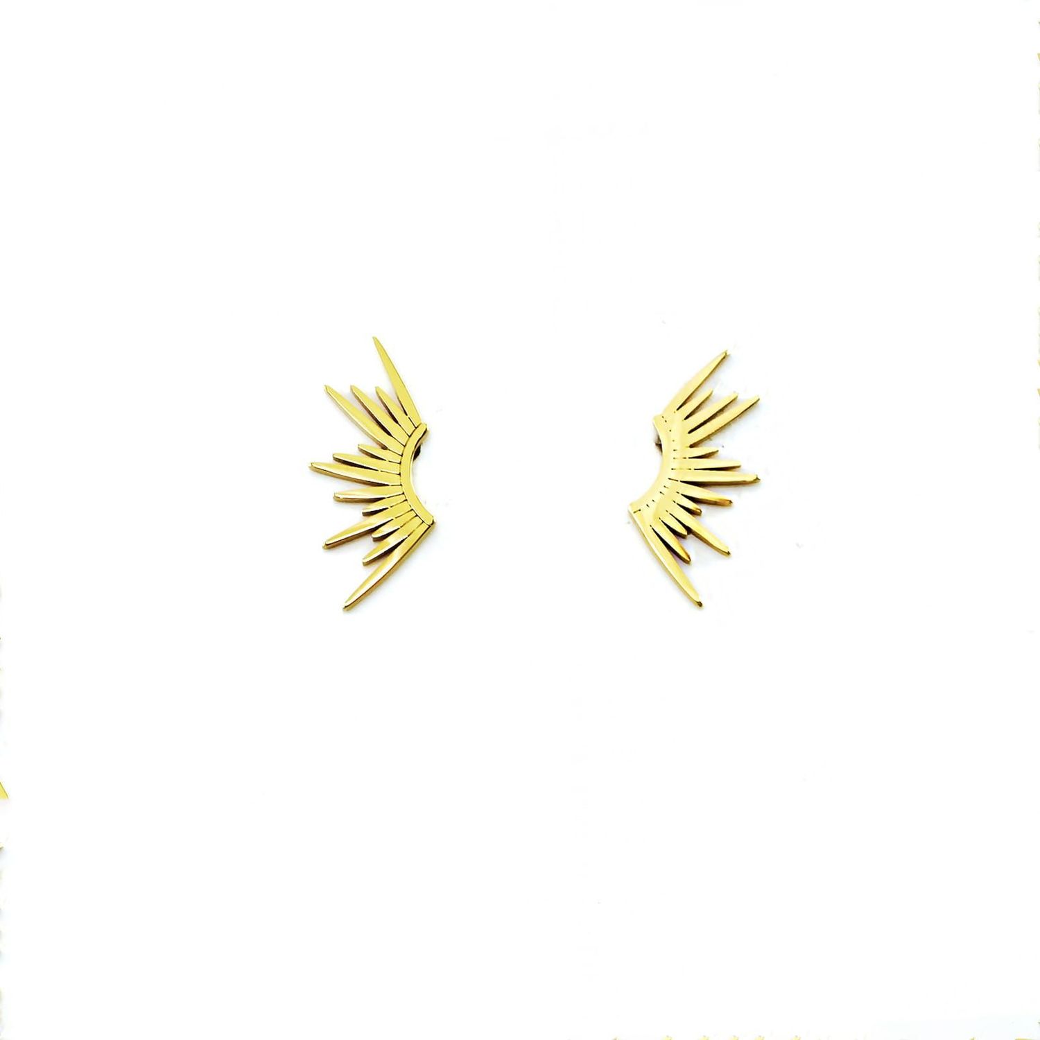 PENDIENTES PESTAÑAS DORADO