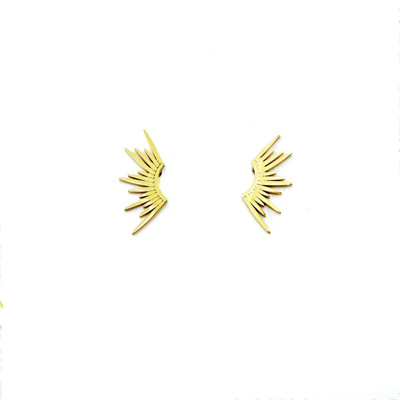 PENDIENTES PESTAÑAS DORADO
