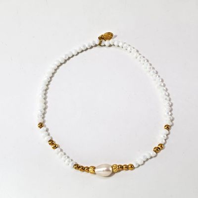 PULSERA PIEDRAS Y PERLA