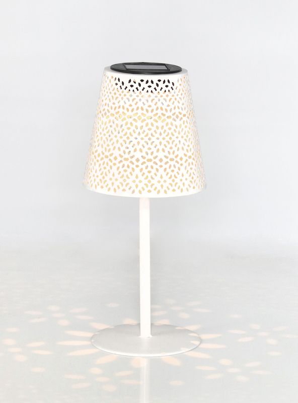 LAMPARA SOLAR SOBREMESA BLANCA