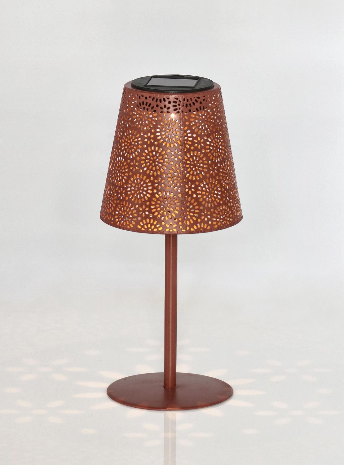 LAMPARA SOLAR SOBREMESA MARRON CIRCULOS LAMPARA SOLAR SOBREMESA MARRON CIRCULOS