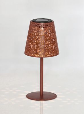 LAMPARA SOLAR SOBREMESA MARRON CIRCULOS