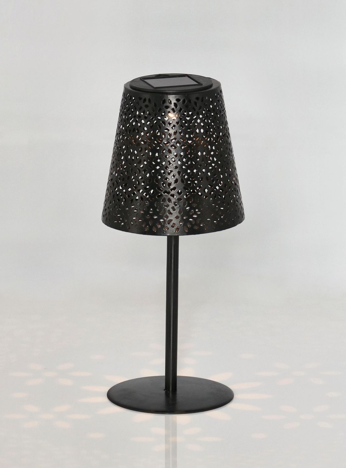 LAMPARA SOLAR SOBREMESA NEGRA