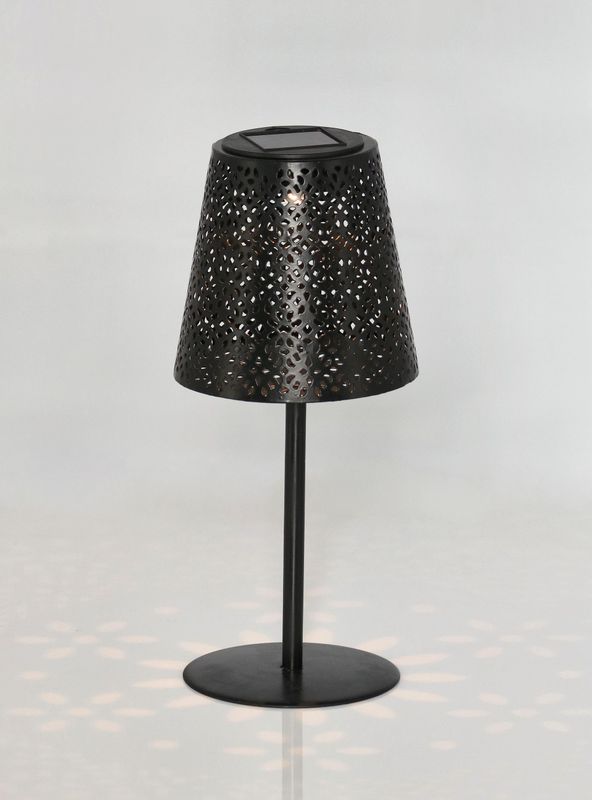 LAMPARA SOLAR SOBREMESA NEGRA