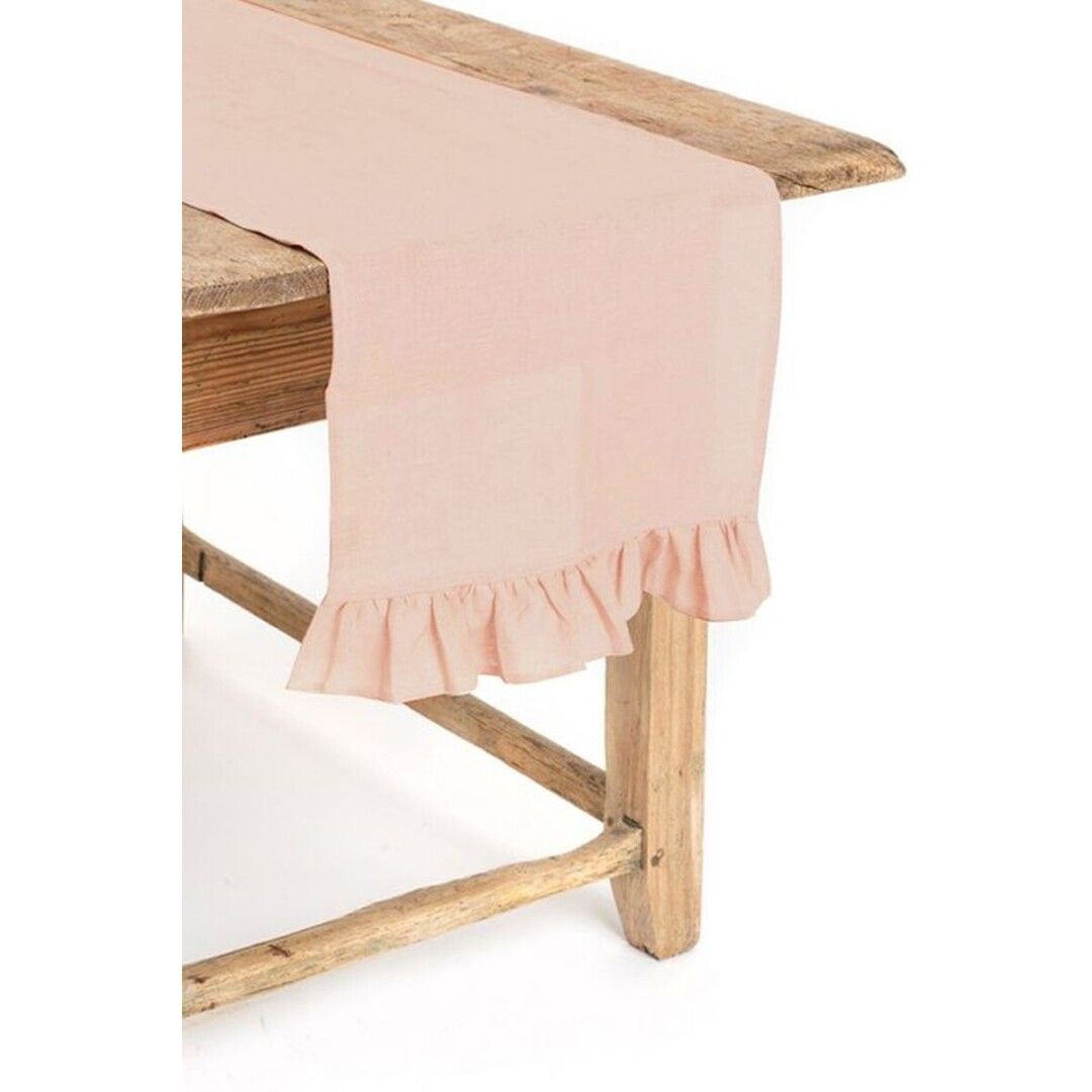 CAMINO DE MESA 35X150 VOLANTES ROSA MAQUILLAJE CAMINO DE MESA 35X150 VOLANTES ROSA MAQUILLAJE