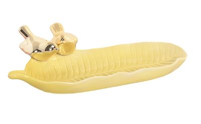 BANDEJA VACIABOLSILLOS PAJAROS AMARILLO