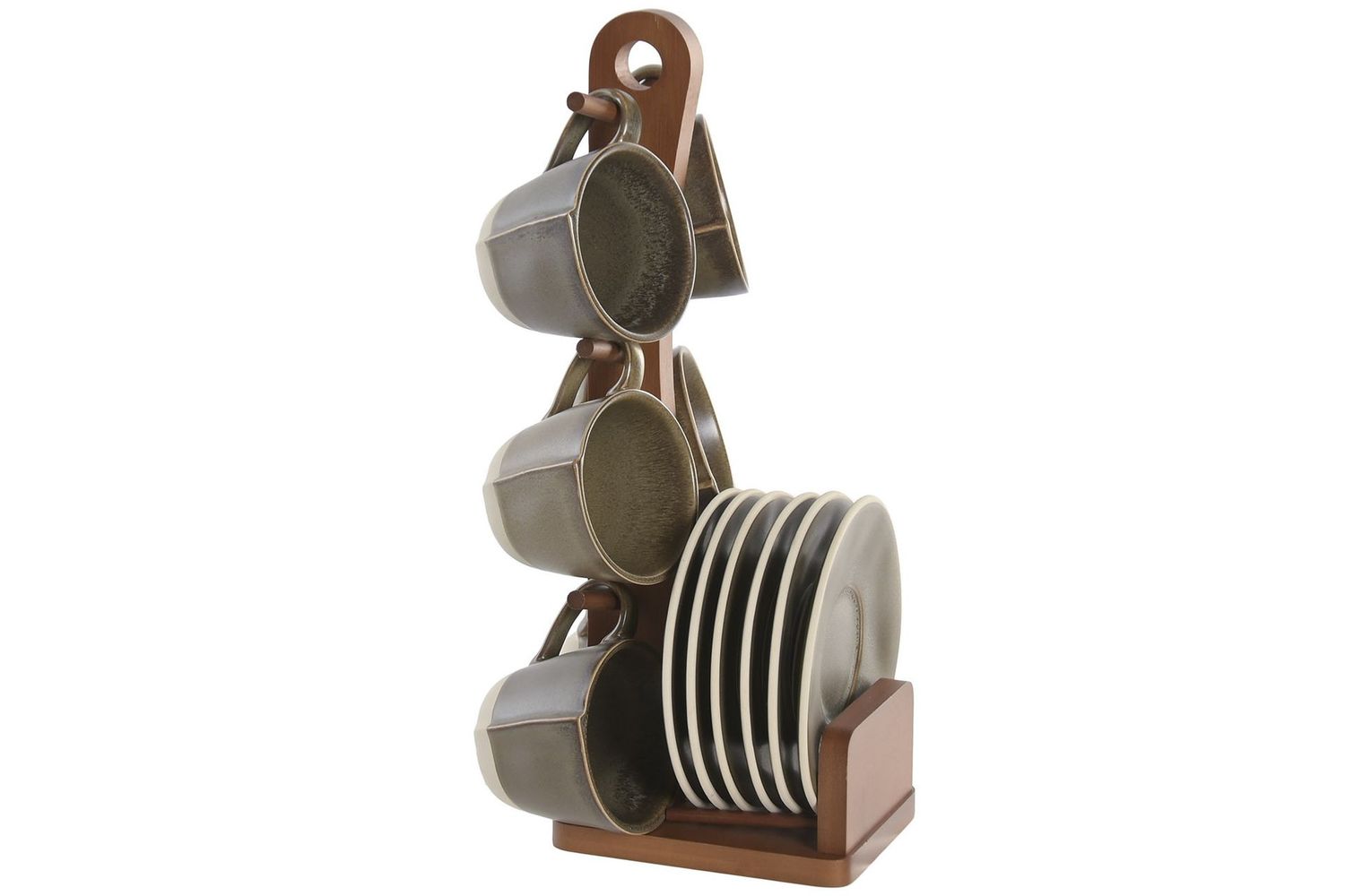 CAFE SET 6 GRES ACACIA  150ML VERDE