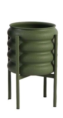 MACETERO CON SOPORTE MEDIANO VERDE