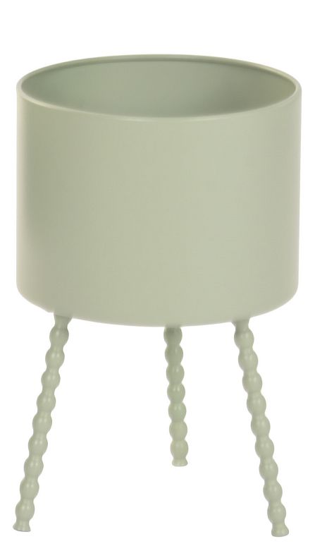 MACETERO PATAS BOLAS VERDE PEQUEÑO