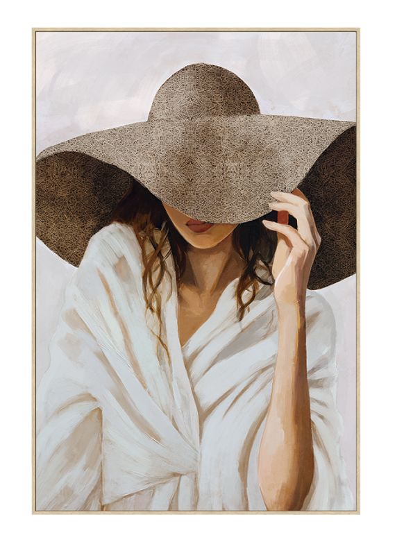 CUADRO CHICA SOMBRERO