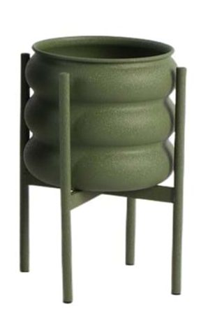 MACETERO CON SOPORTE PEQUEÑO VERDE