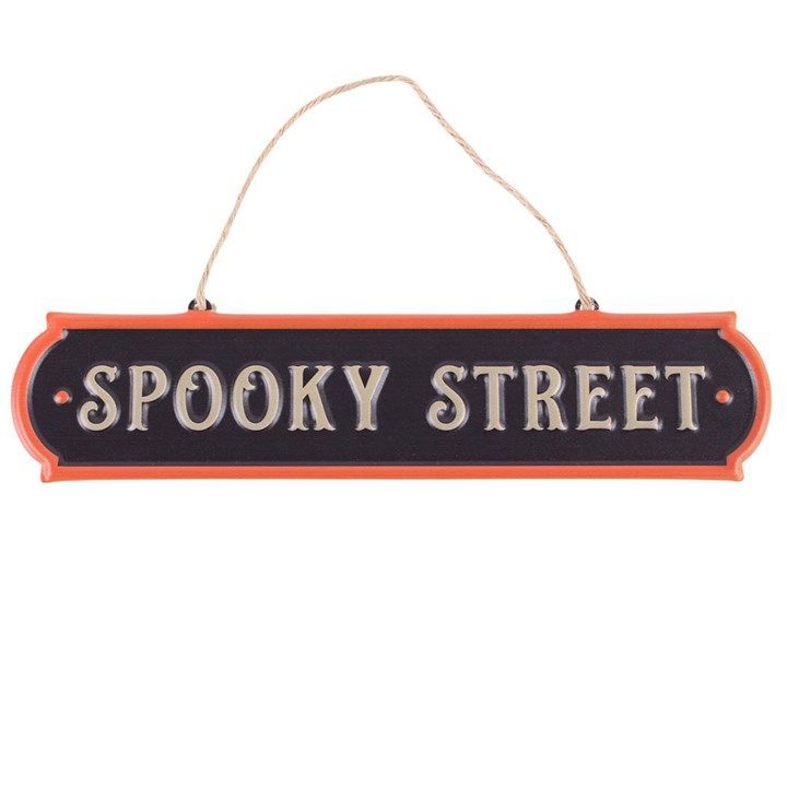 CARTEL METALICO COLGANTE «Spooky Street»