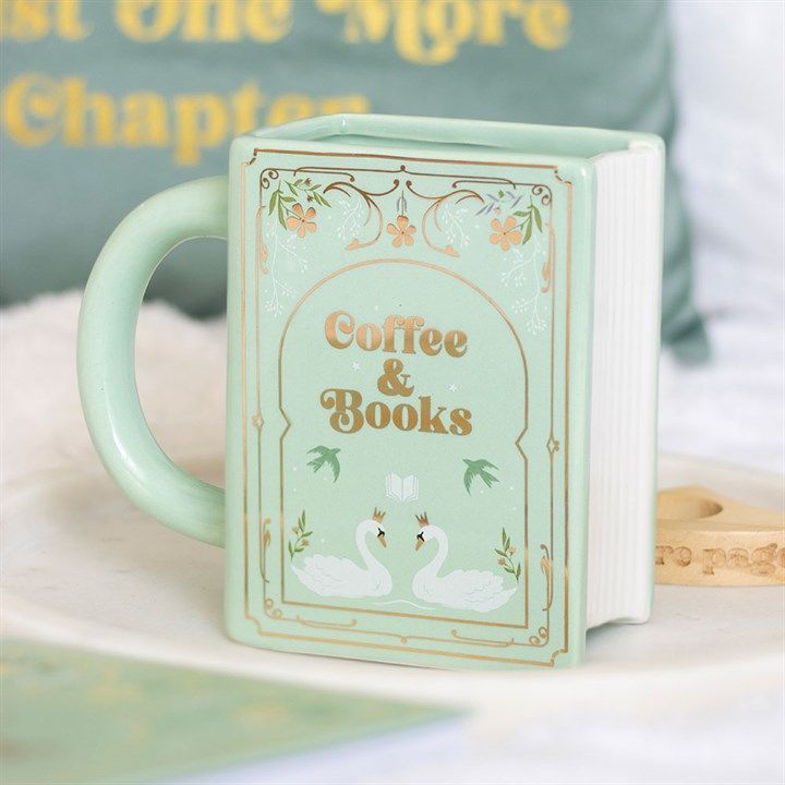 TAZA VERDECON FORMA DE LIBRO
