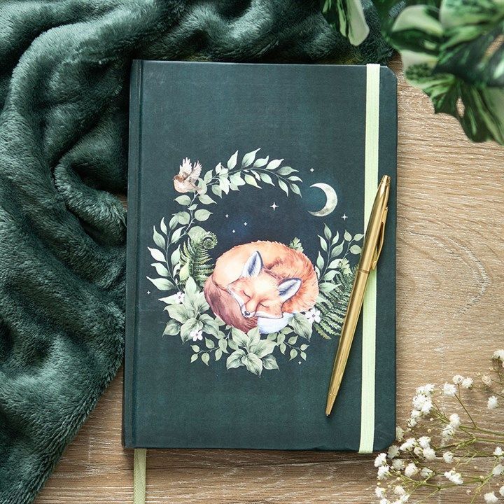 CUADERNO VERDE A5 ZORRO DURMIENDO