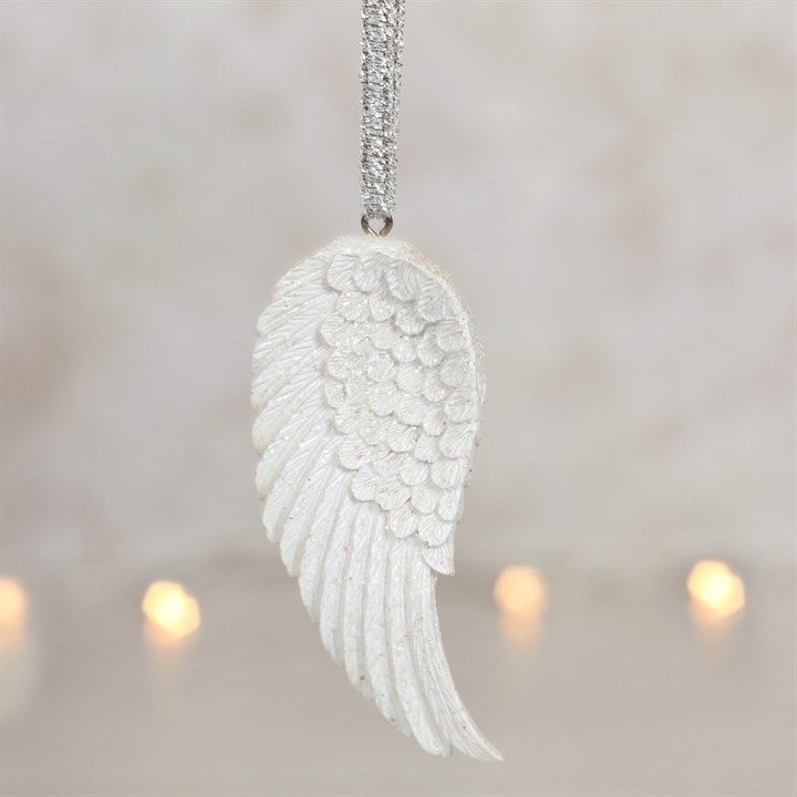 ADORNO COLGANTE CON ALAS DE ANGEL BRILLANTES