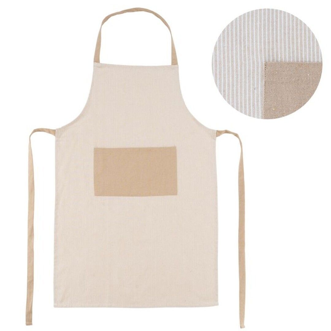 DELANTAL CON BOLSILLO BEIGE