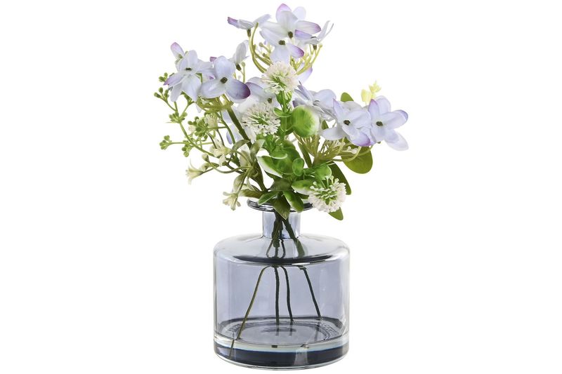 JARRON CRISTAL CON PLANTA