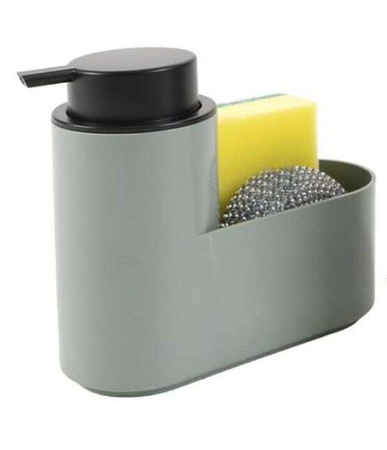 DISPENSADOR JABON CON 2 ESTROPAJOS VERDE